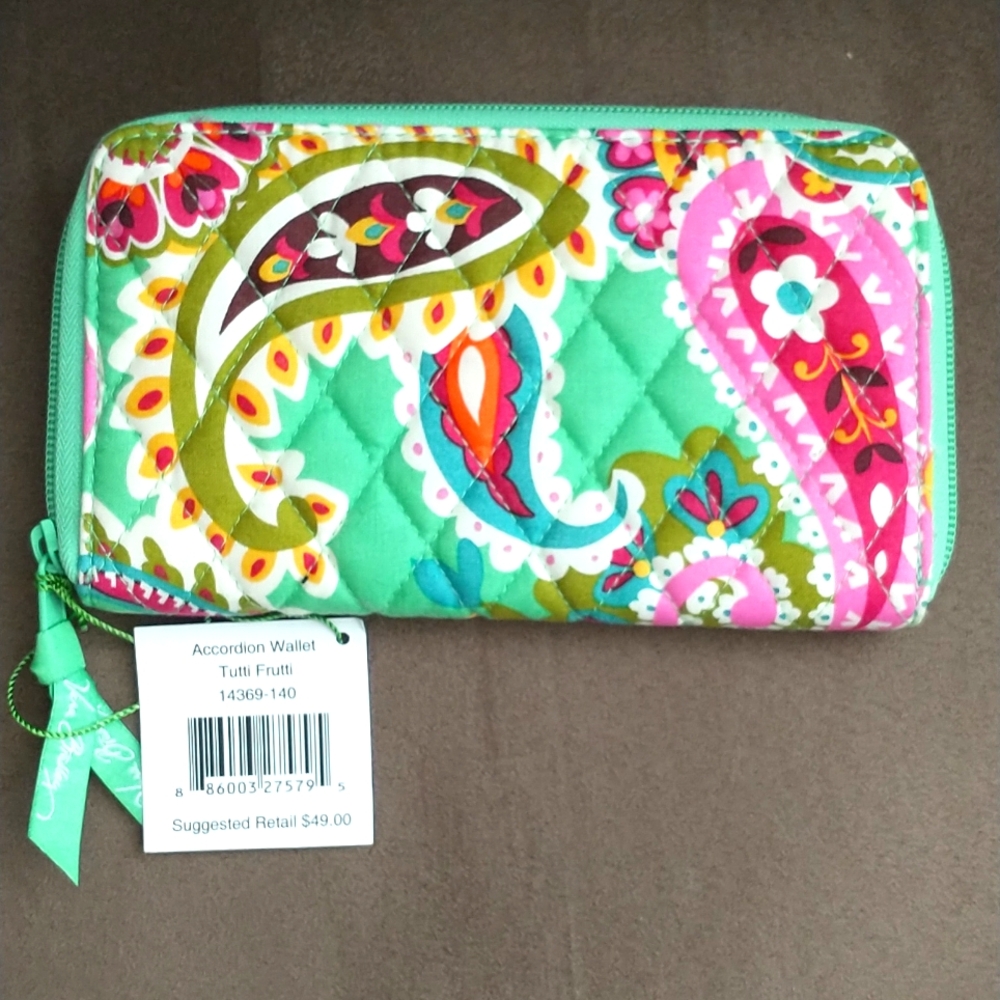 Vera Bradley Accordion Wallet Tutti Frutti
